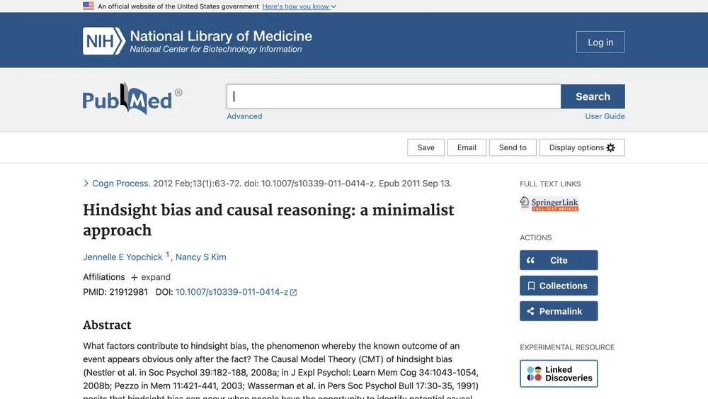 Hindsight bias and causal reasoning: a minimalist approach