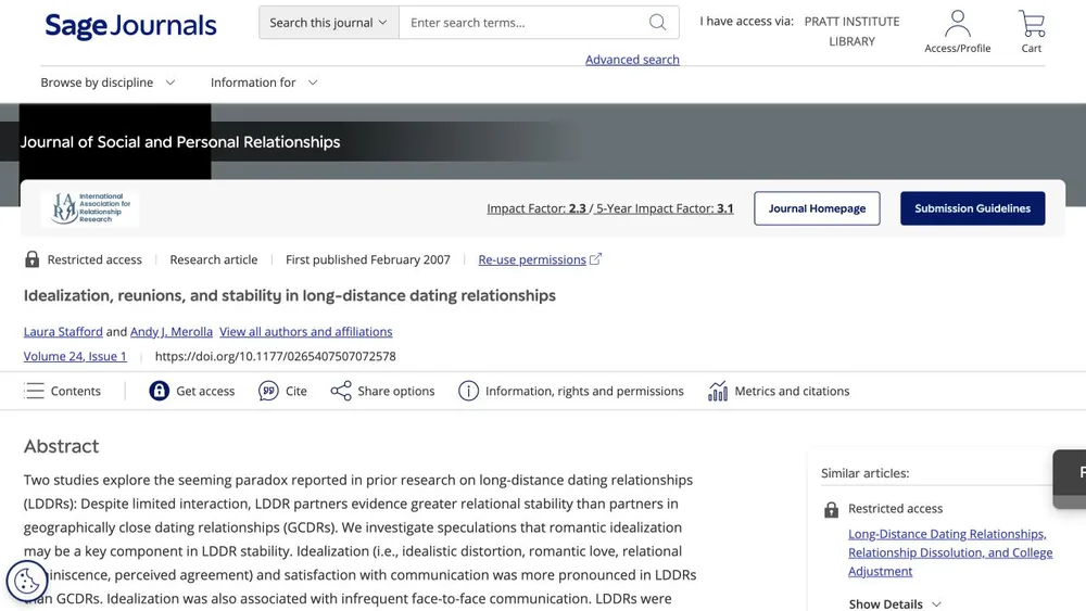 Idealization, reunions, and stability in long-distance dating relationships