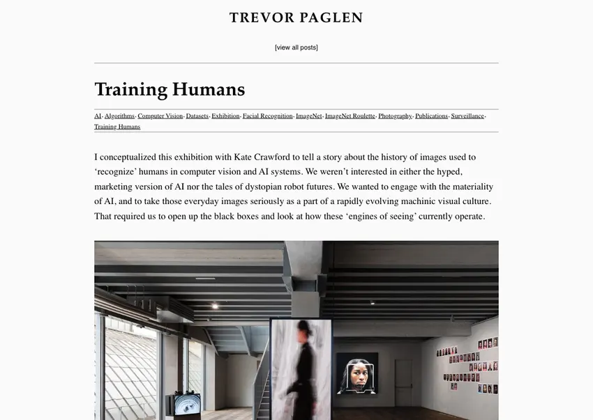 Training Humans – Trevor Paglen